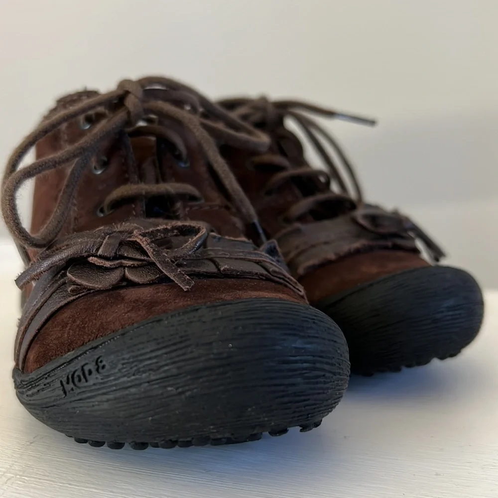 MOD 8 Leather Brown Boots Size 5.5/ 6 Toddler Girl - Picture 4 of 11